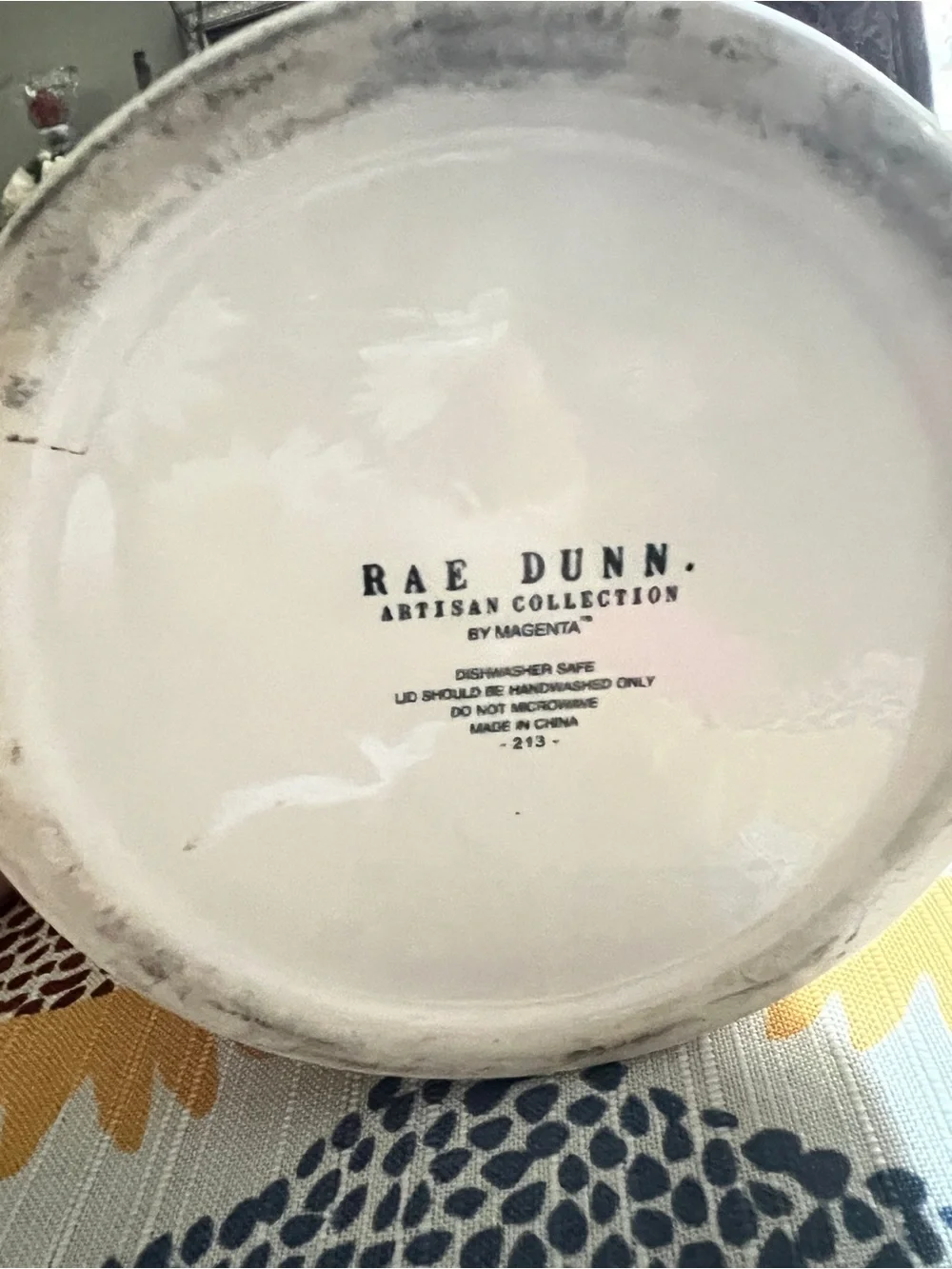 Rae Dunn White Ceramic 'WOOF' Treat Canister